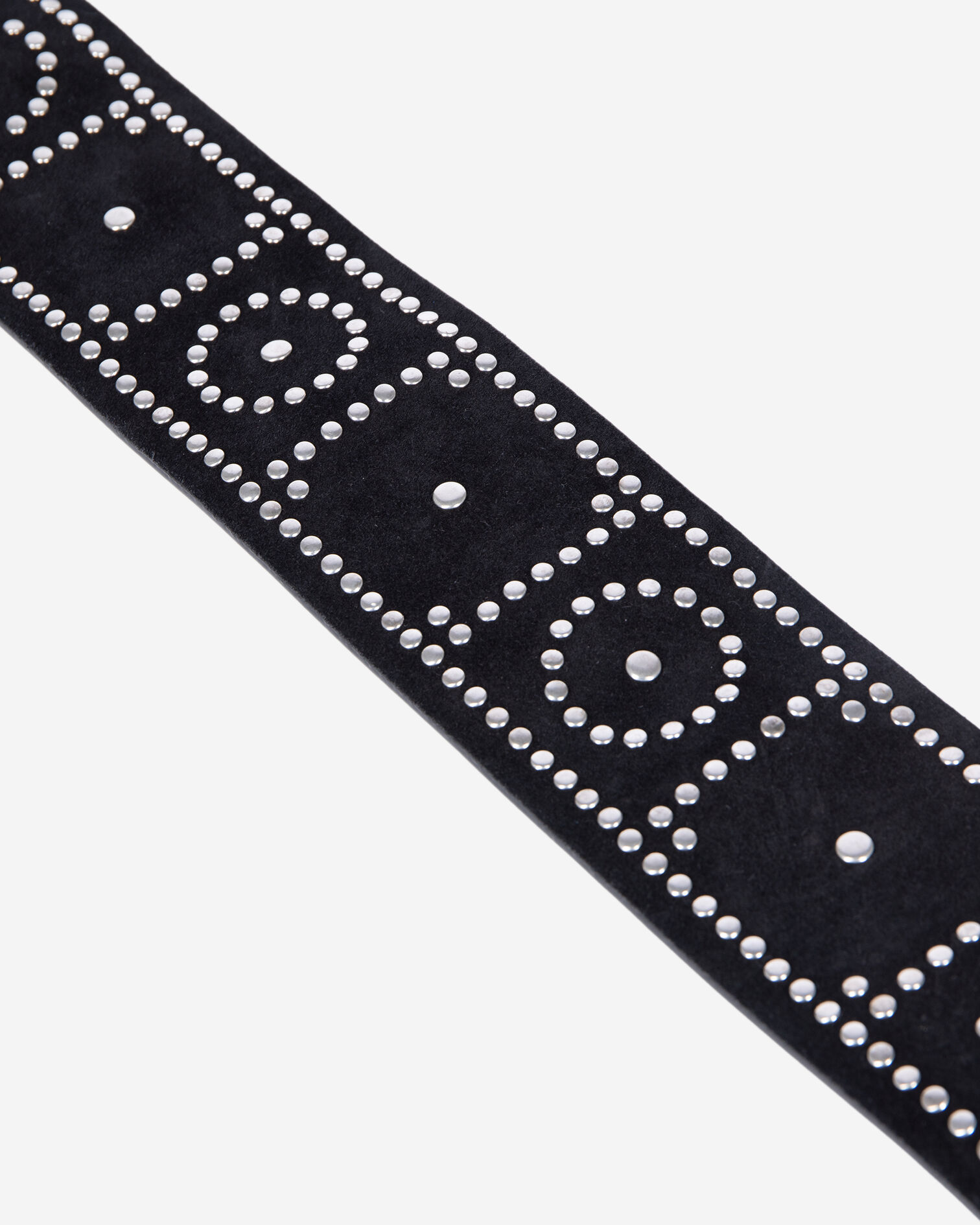 Ceinture large en cuir noir avec clous , BLACK, hi-res image number null