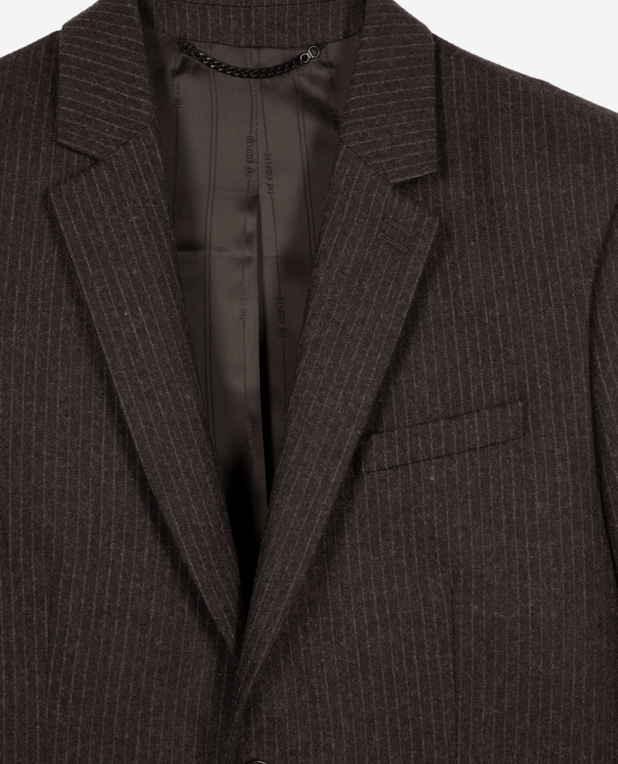 Veste de costume a rayures marron The Kooples France
