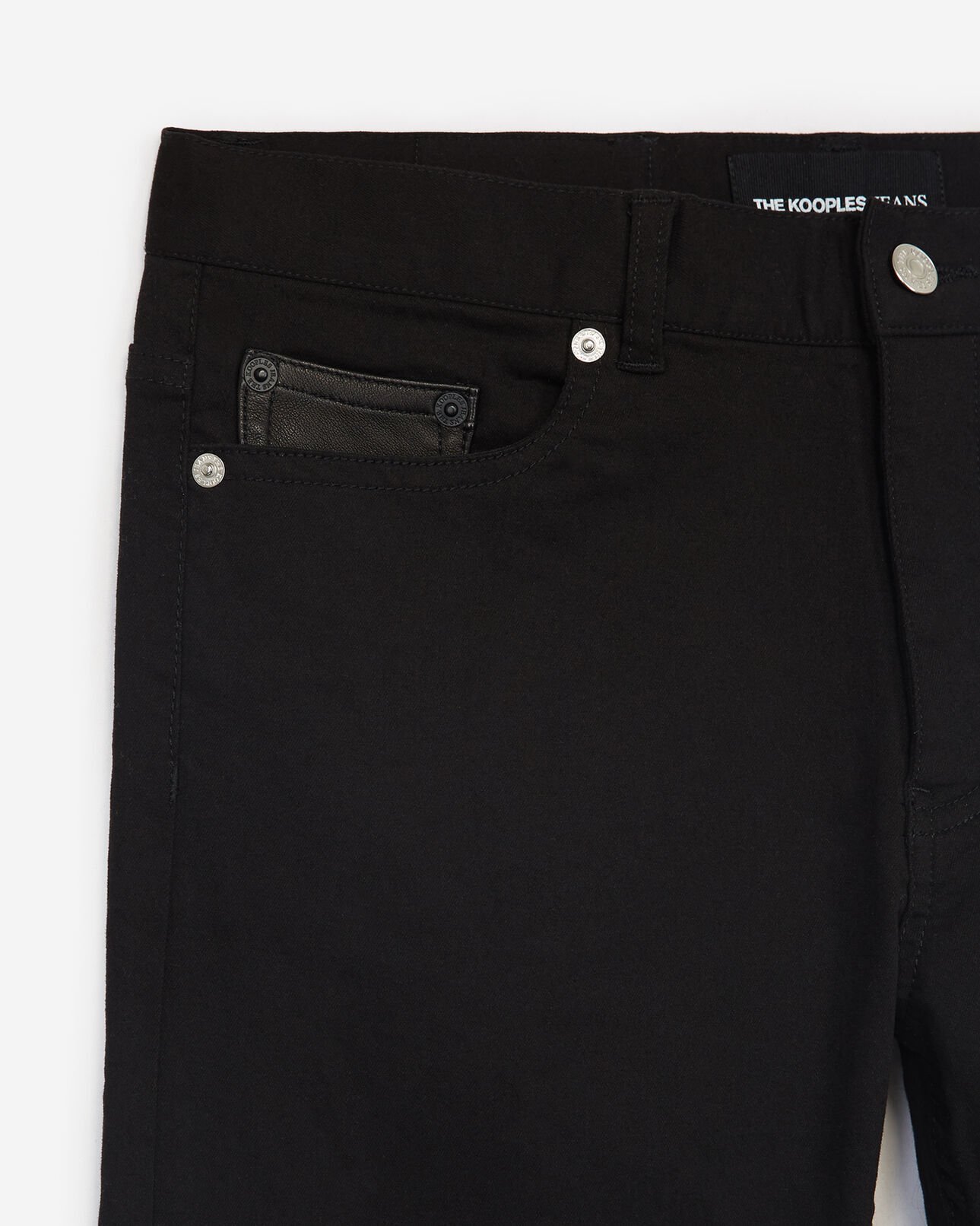 The Kooples HOMME BLACK jean slim noir léger coton stretch