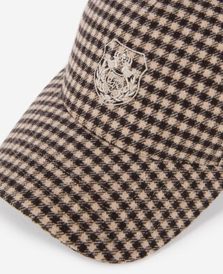 The Kooples F ECRU BLACK checked cap