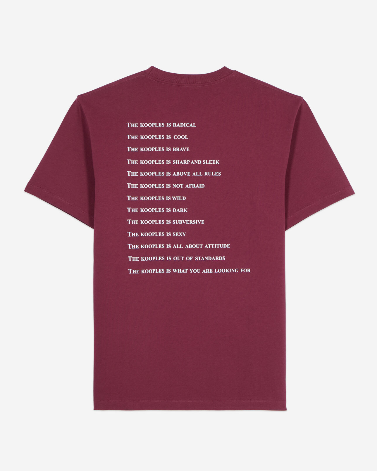The Kooples HOMME BURGUNDY t-shirt what is bordeaux