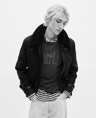 The Kooples H BLACK WASHED the kooples black t-shirt with faded screen print