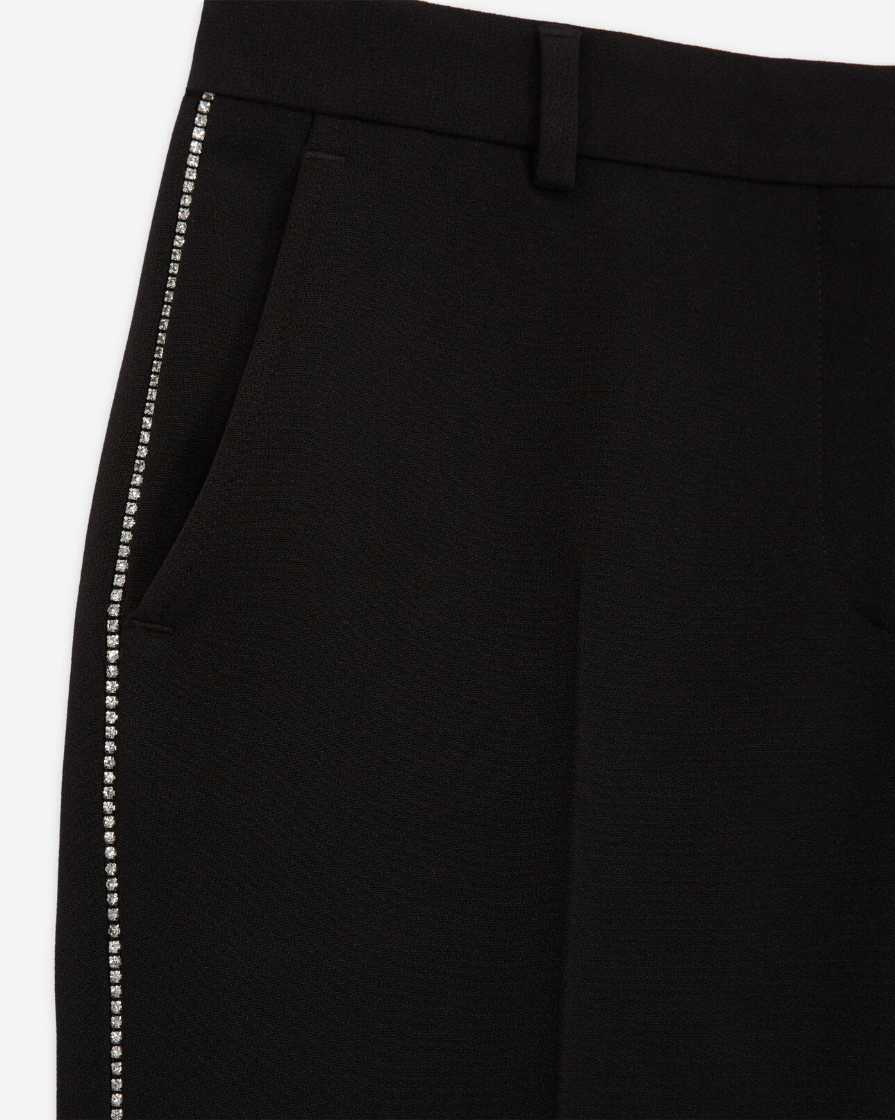 The Kooples WOMEN BLACK black suit pants with rhinestone details