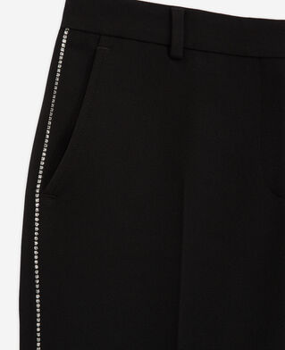 The Kooples WOMEN BLACK black suit pants with rhinestone details
