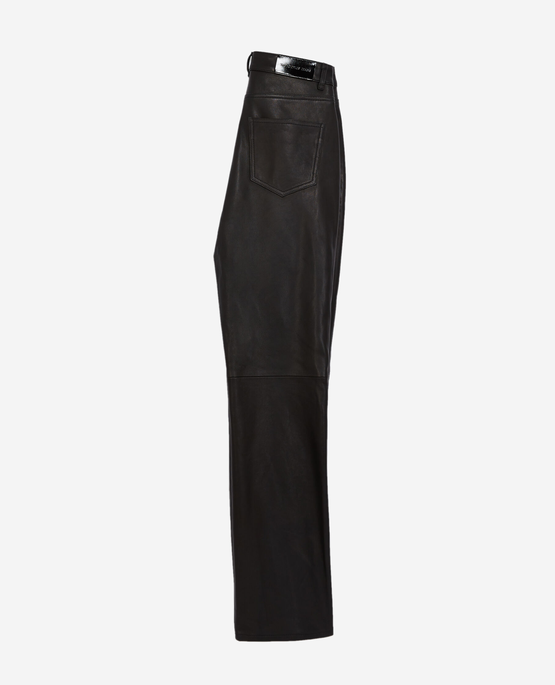 Straight black five pockets leather pants The Kooples