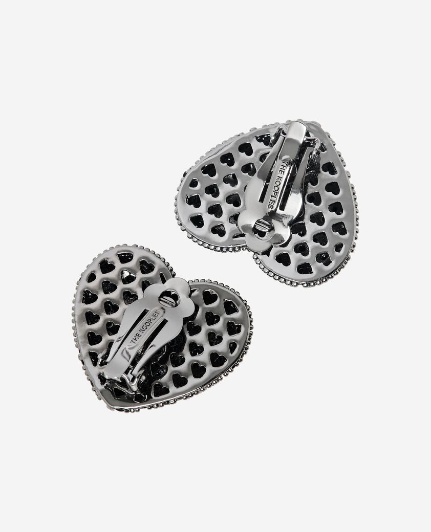 The Kooples FEMME BLACK boucles d'oreilles à clip noires