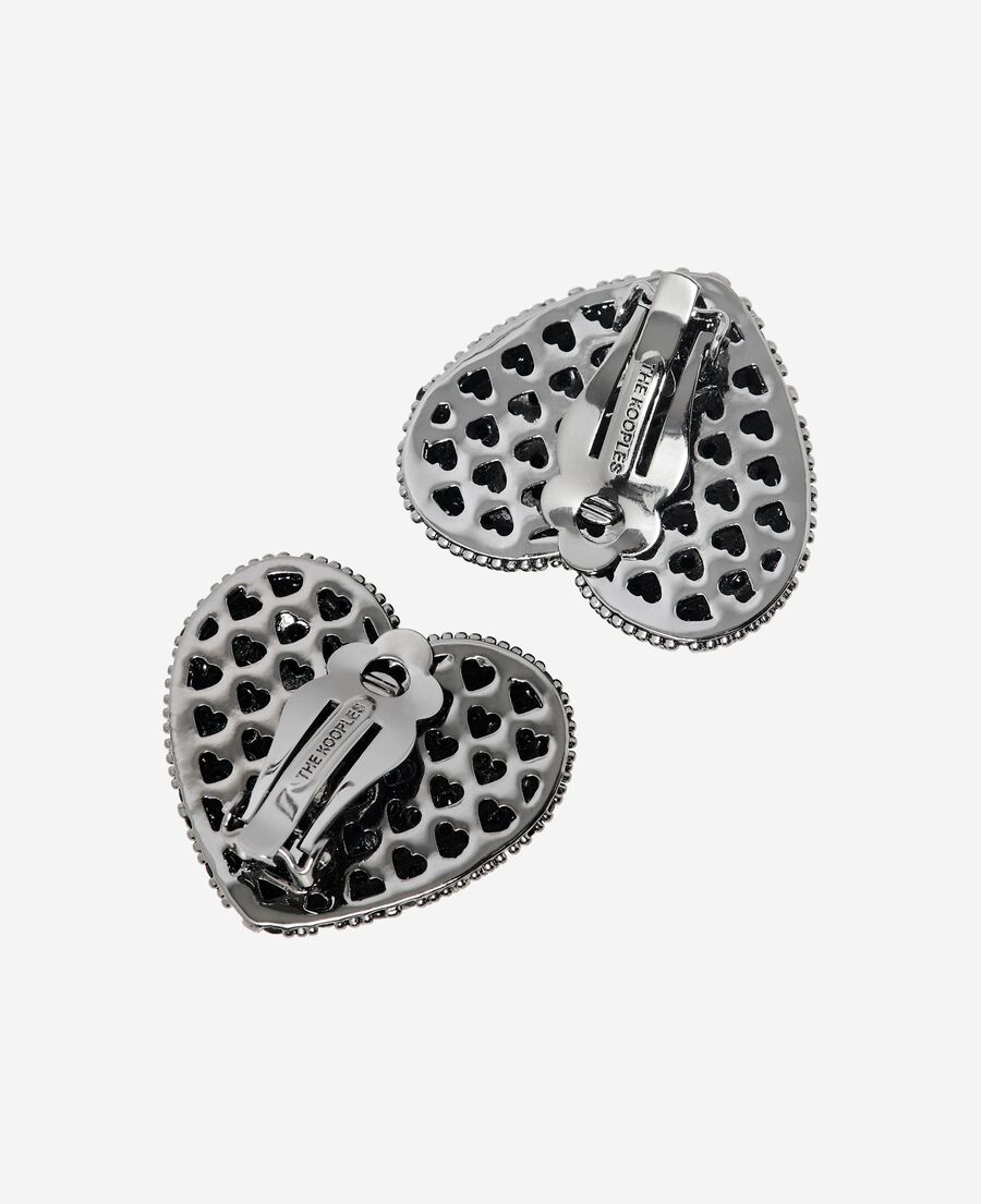 The Kooples FEMME BLACK boucles d'oreilles à clip noires