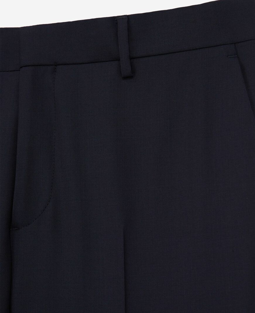 The Kooples HOMME DARK NAVY pantalon de costume en laine ajusté bleu