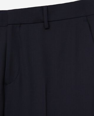 The Kooples HOMME DARK NAVY pantalon de costume en laine ajusté bleu