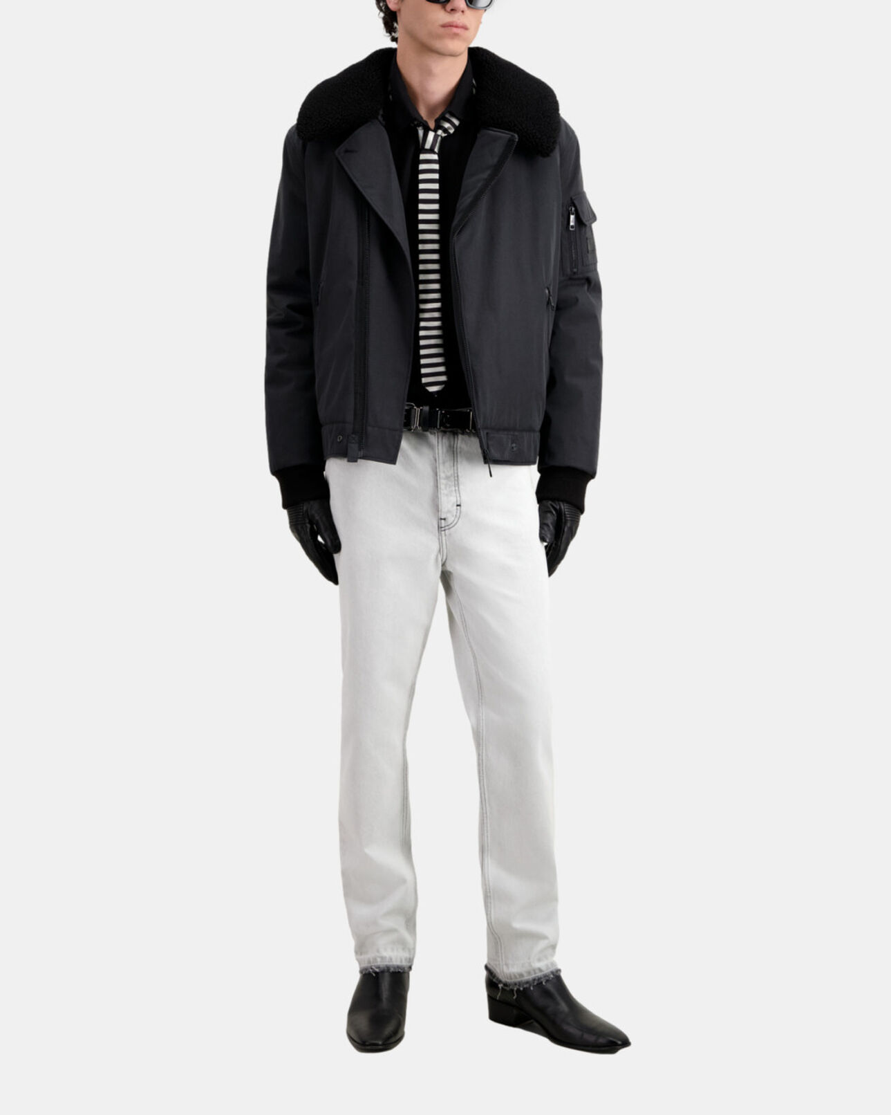 The Kooples HOMME BLACK blouson aviateur noir