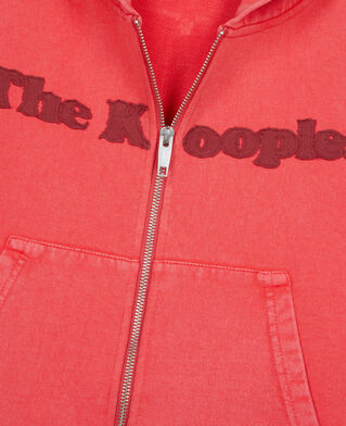 The Kooples DAMEN RUBIS rotes kapuzensweatshirt mit logo