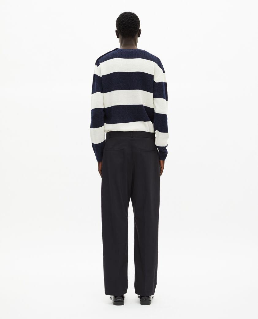 The Kooples HOMME BLACK pantalon à pinces noir