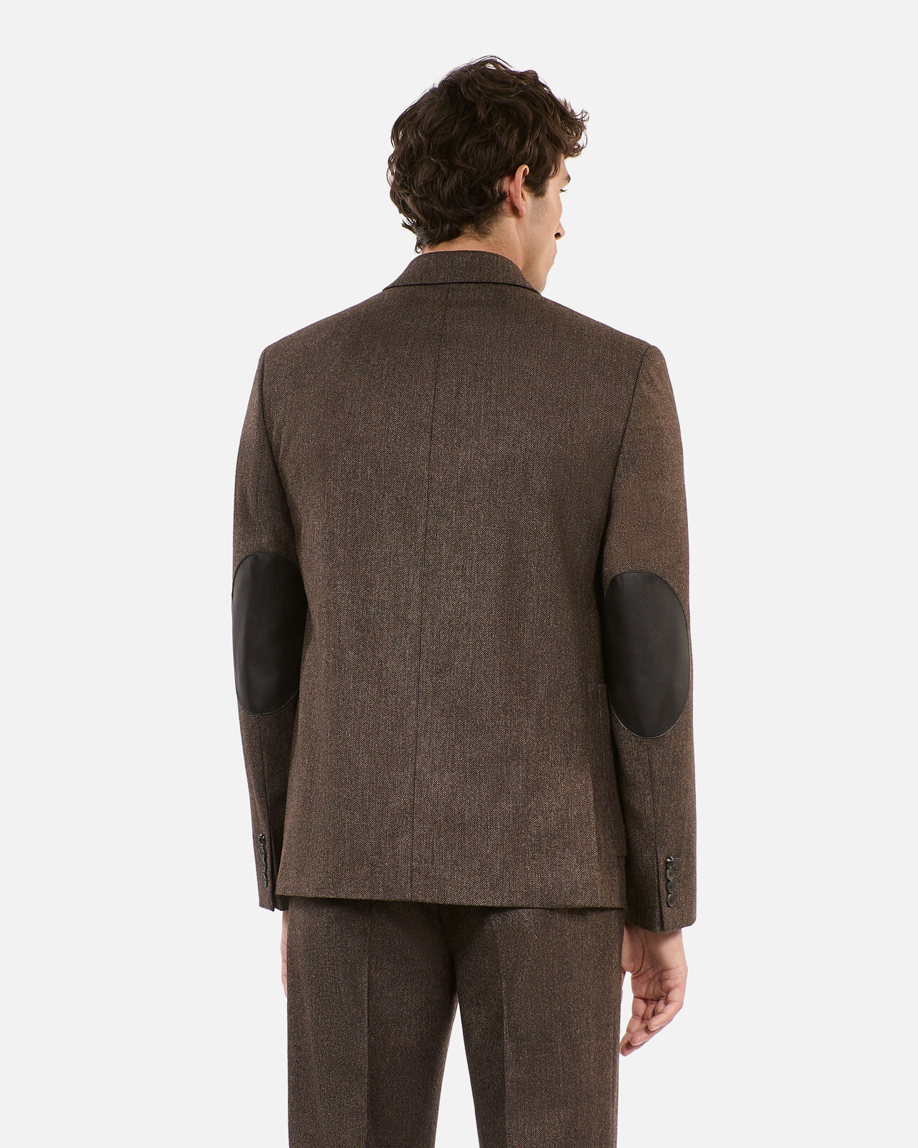 The Kooples MEN BROWN brown wool suit jacket