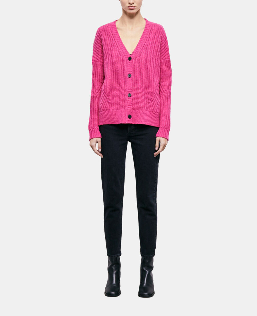 pink cardigan