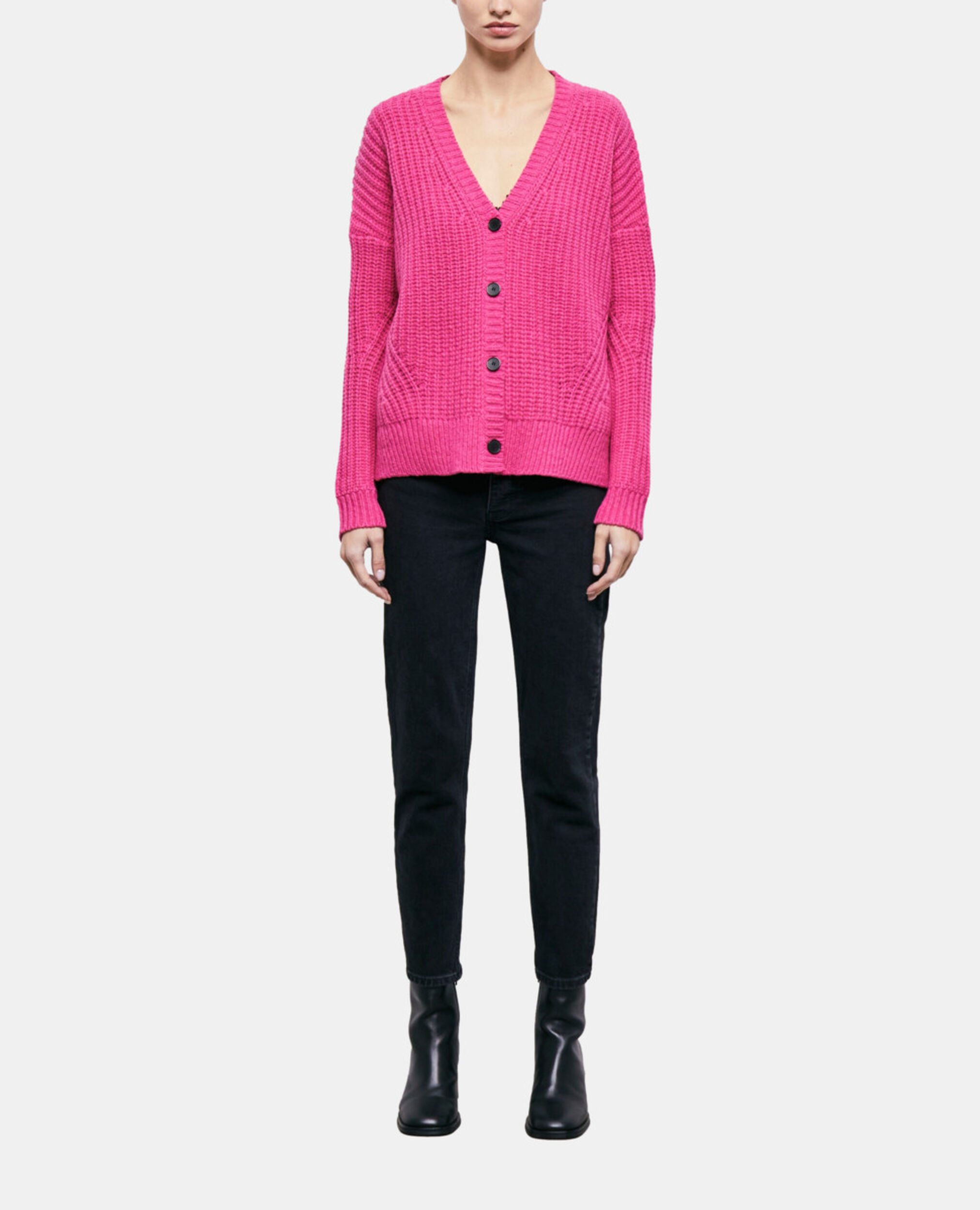 Pink cardigan, PINK, hi-res image number null
