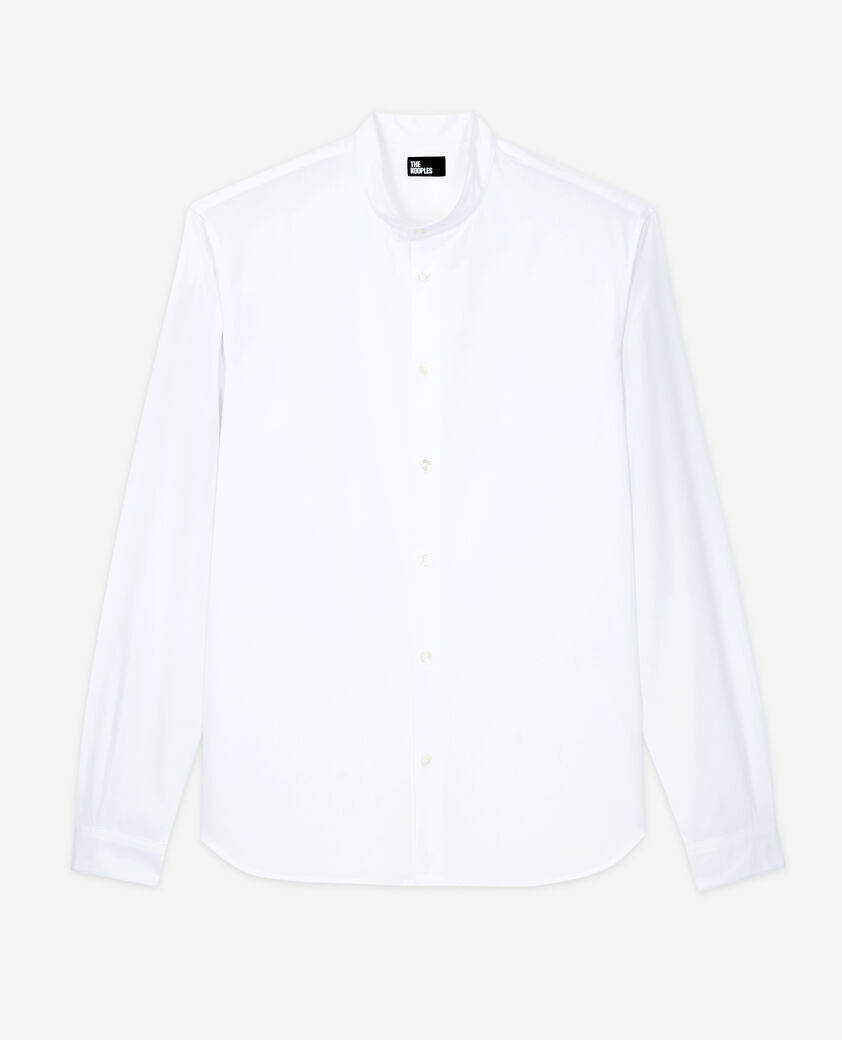 The Kooples HOMME WHITE chemise col officier slim blanche