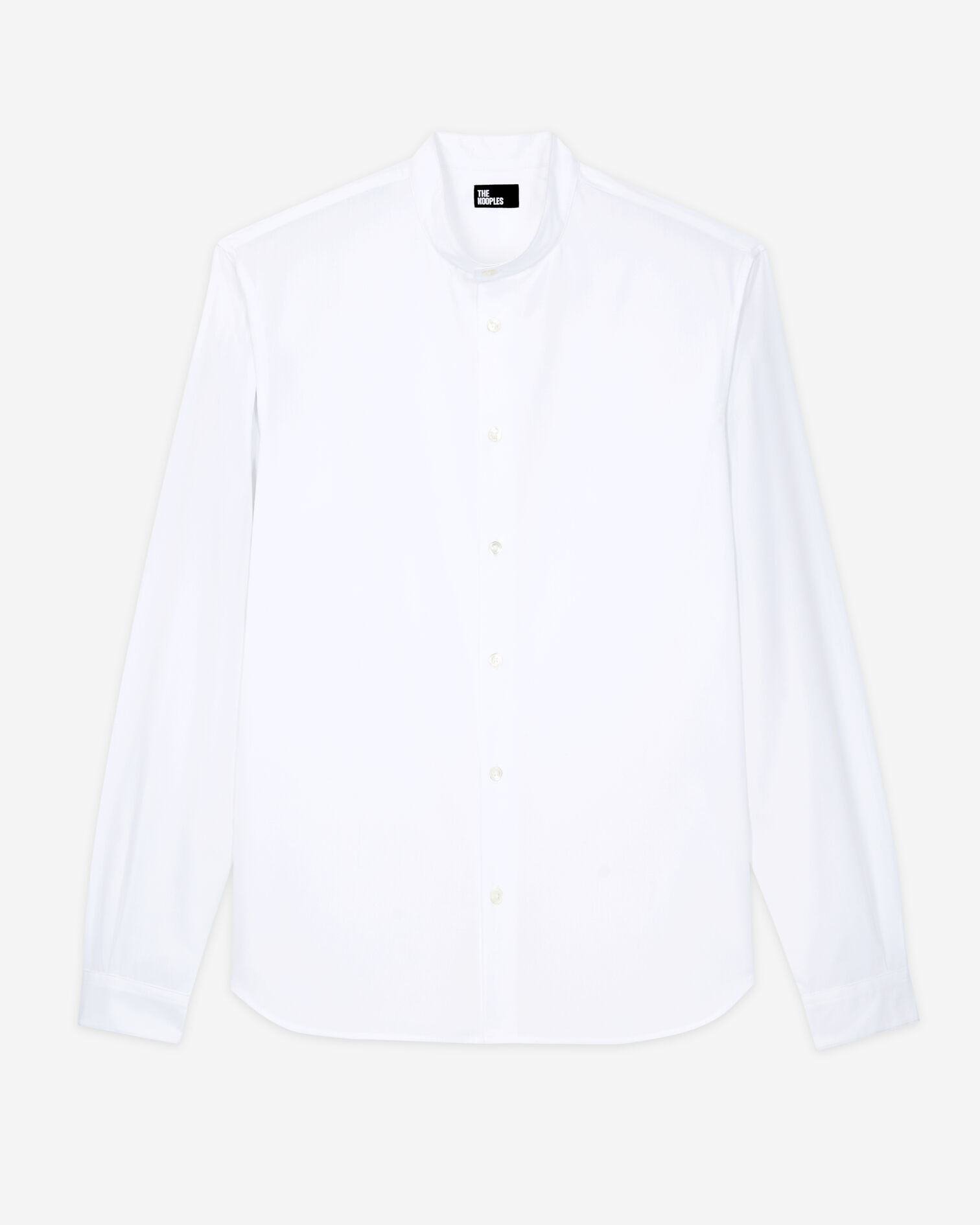 Weißes Hemd mit offizierskragen, WHITE, hi-res image number null
