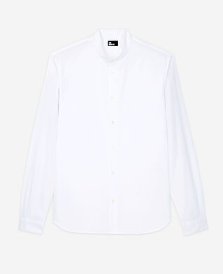 The Kooples HOMME WHITE chemise col officier slim blanche