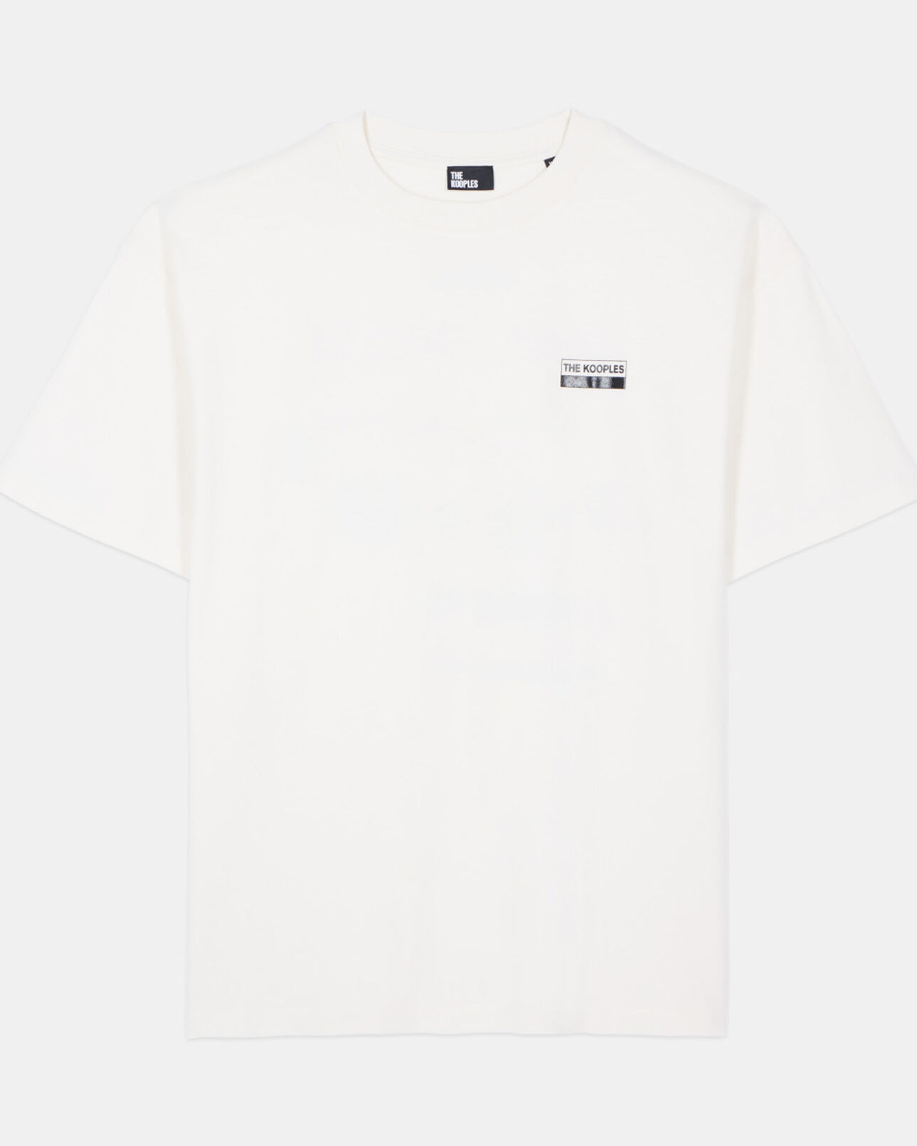 The Kooples HERREN ECRU oversize-t-shirt mit ecrufarbenem siebdruck