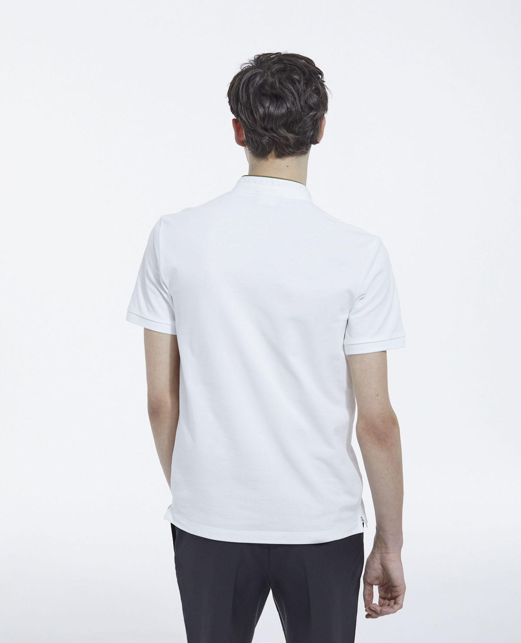 Camisa polo algodón Mao bordado, WHITE / GREEN, hi-res image number null