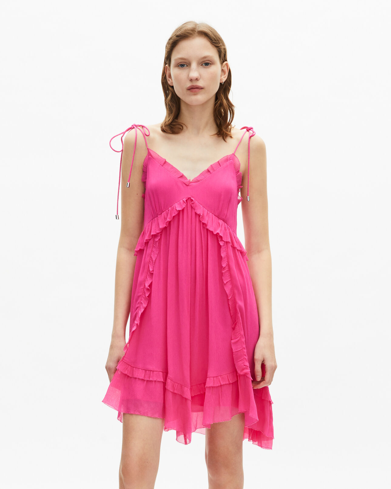 The Kooples FEMME FUSHIA robe courte fuchsia