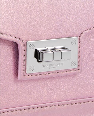 The Kooples F SWEET PINK emily chain bag in pink iridescent leather
