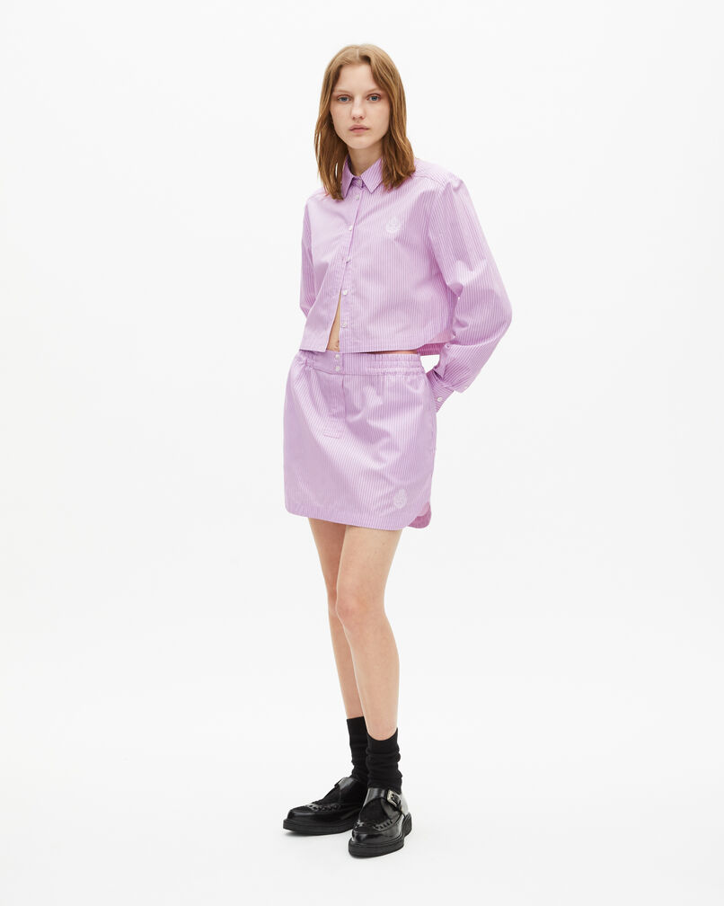 The Kooples MUJER PINK BLACK falda corta de rayas rosas