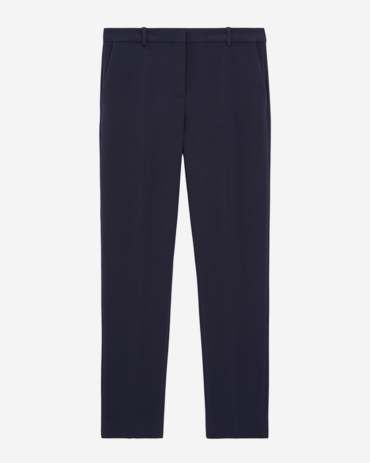 The Kooples WOMEN DARK NAVY slim-fit navy blue crepe tailored trousers