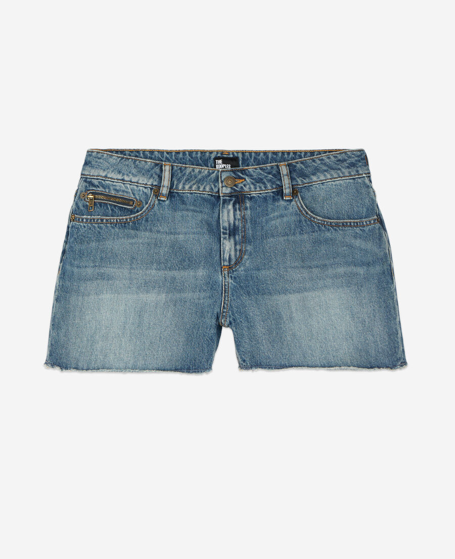 The Kooples F MEDIUM BLUE blue denim shorts