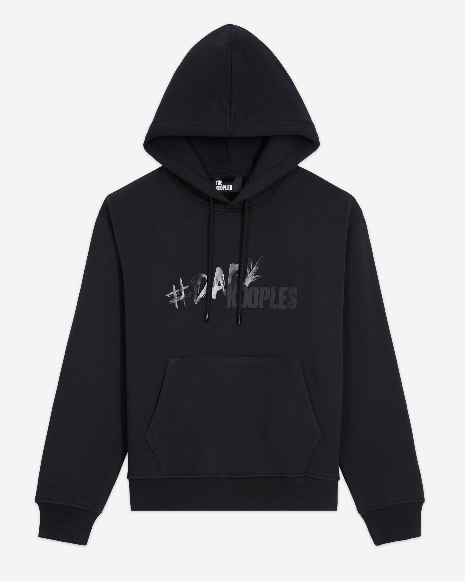 Black sweatshirt with The Kooples logo, BLACK, hi-res image number null