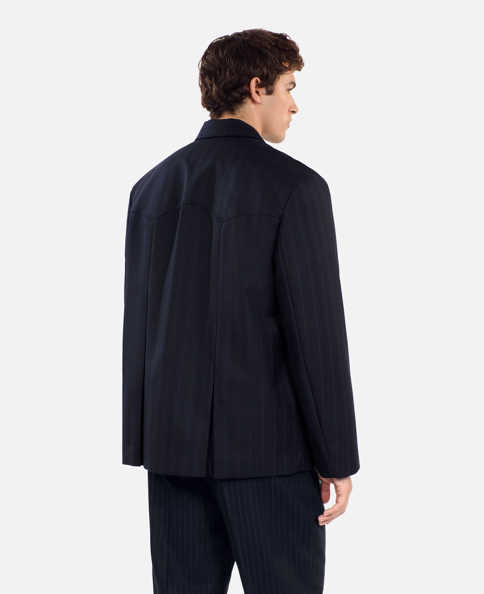The Kooples MEN NAVY blue striped kimono style blazer