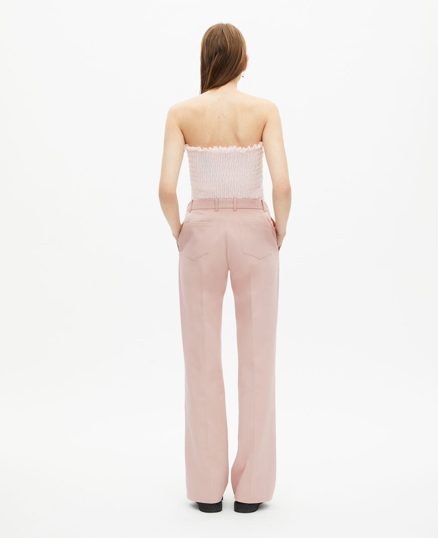 The Kooples FEMME LILA pantalon large rose clair