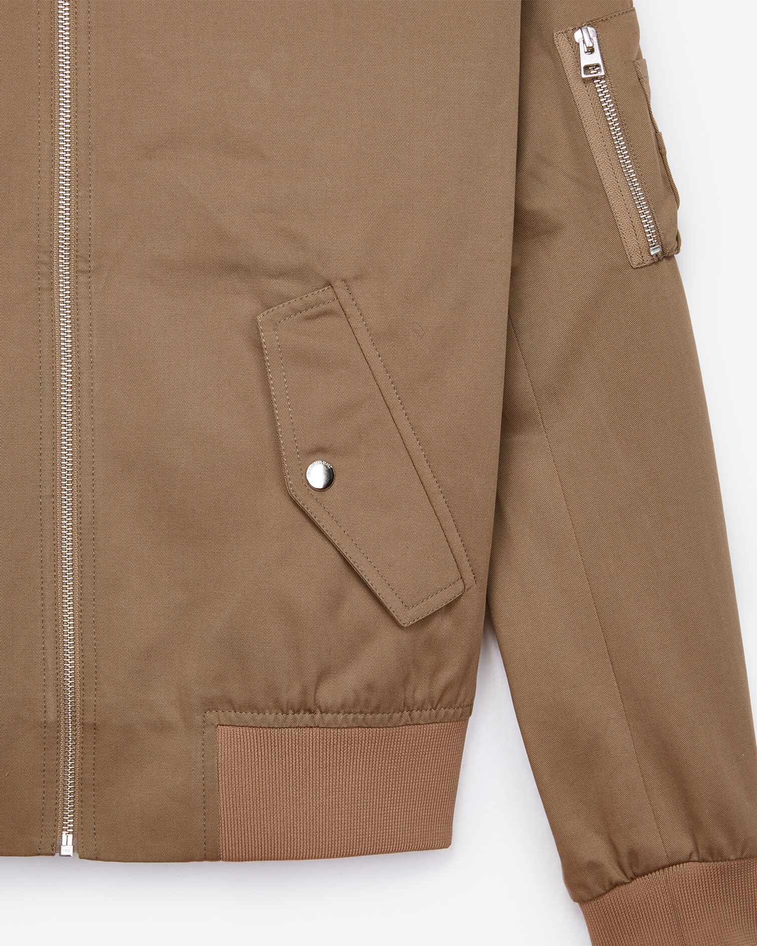 Blouse jacket with turtle-neck and zips, BEIGE, hi-res image number null