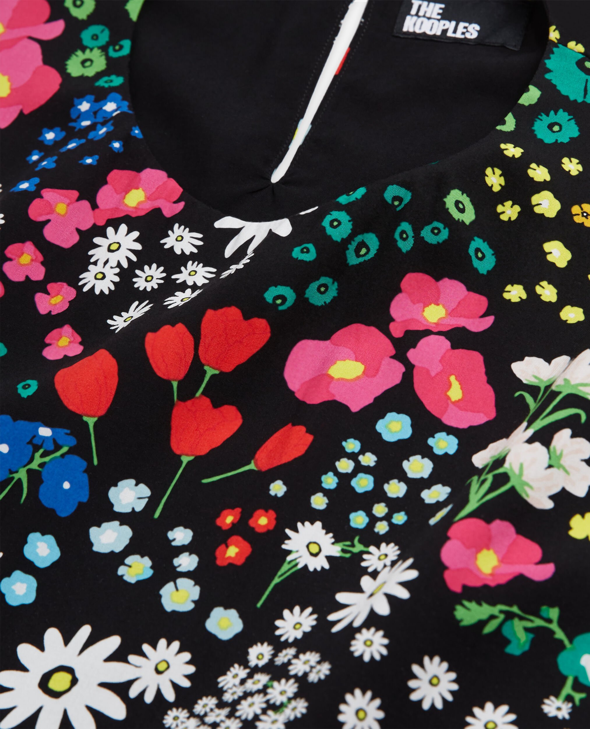 Long printed dress with cut-out details, MULTICOLOR, hi-res image number null