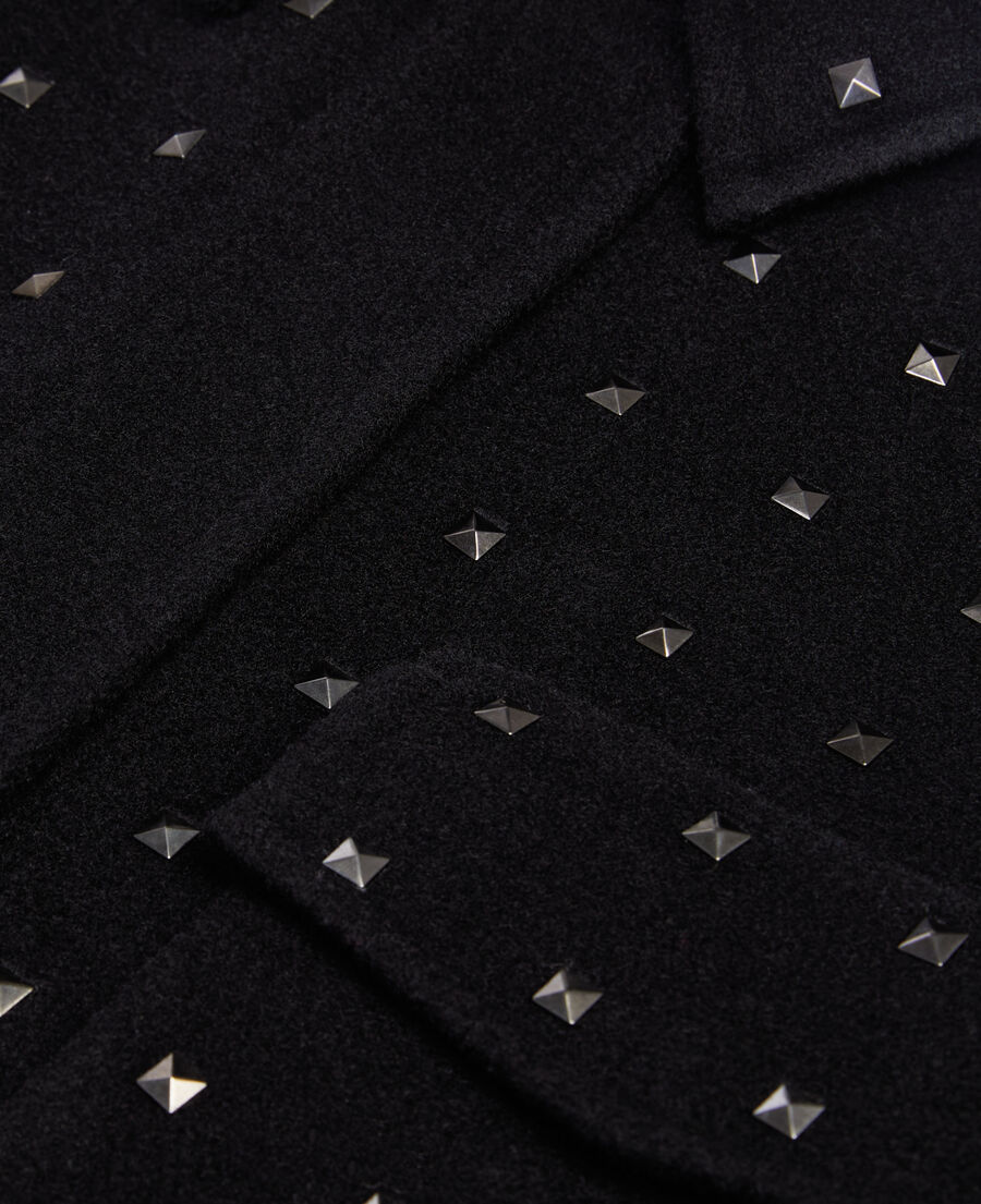 The Kooples FEMME BLACK blouson type surchemise avec studs noir