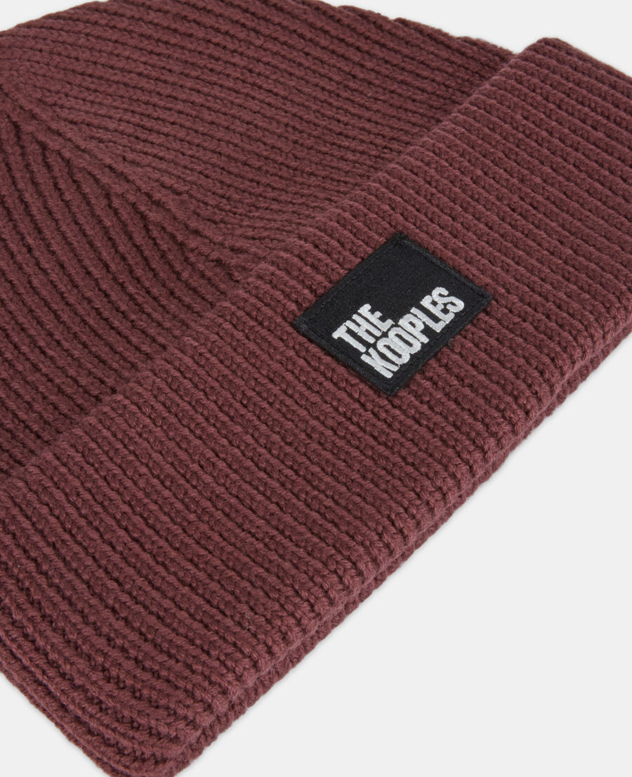 red wool beanie