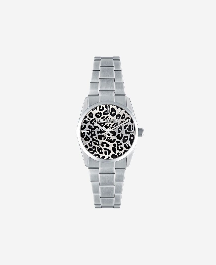 The Kooples MIXTE SILVER montre léopard argentée