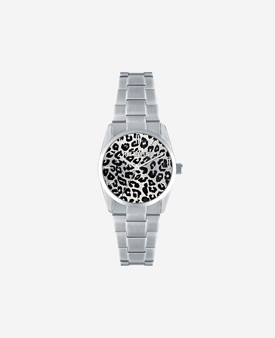The Kooples MIXTE SILVER montre léopard argentée