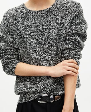 The Kooples MEN BLACK WHITE black and white wool sweater