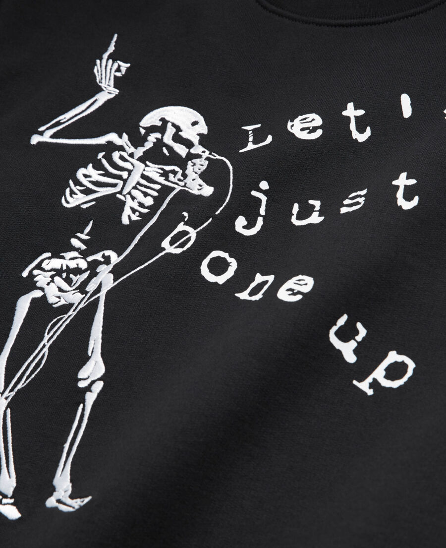 black screen print sweatshirt