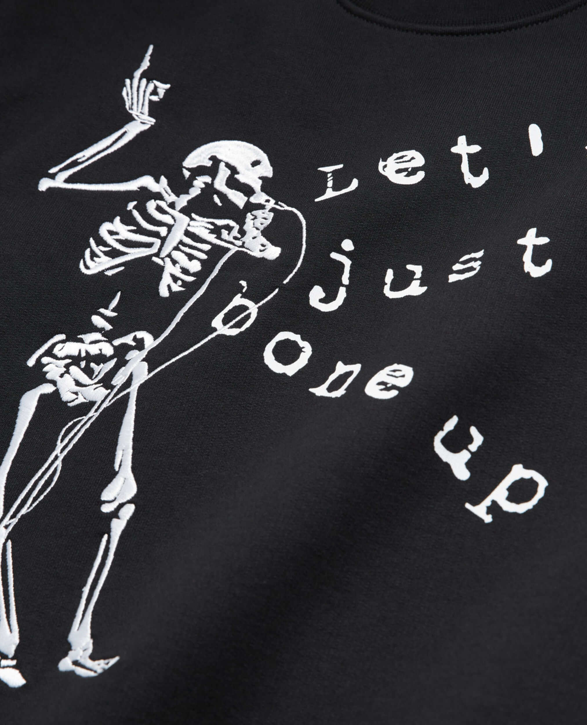 Black screen print sweatshirt, BLACK, hi-res image number null