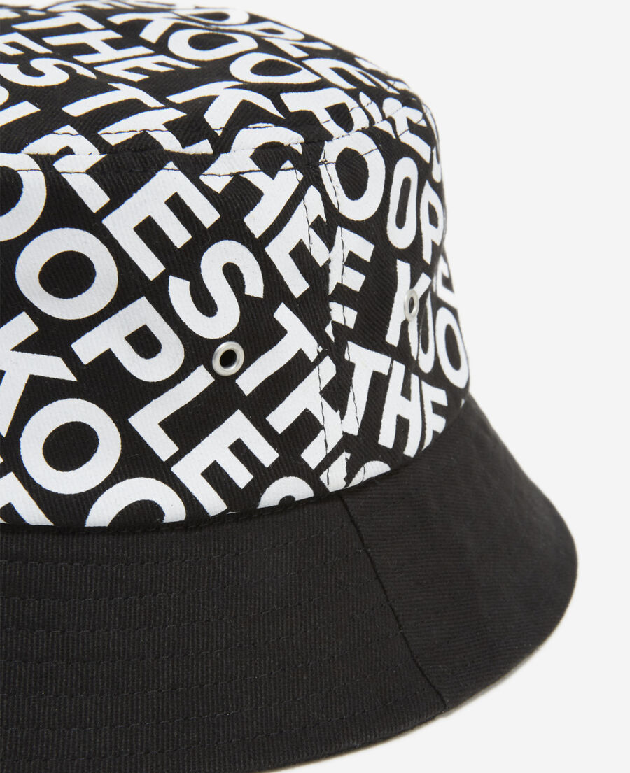 black and white bucket hat with the kooples motifs