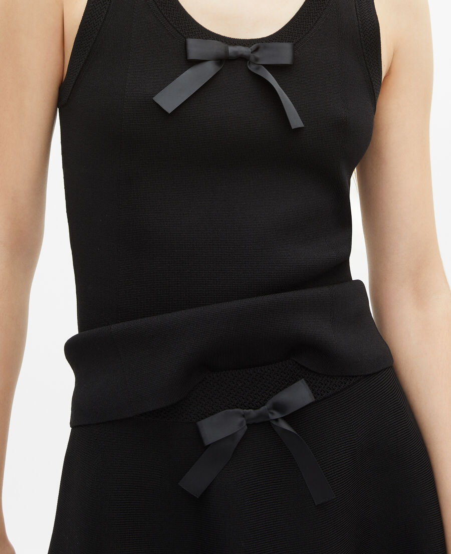 The Kooples F BLACK short black mesh skirt