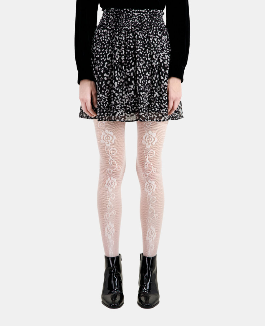 short printed skirt with smocking