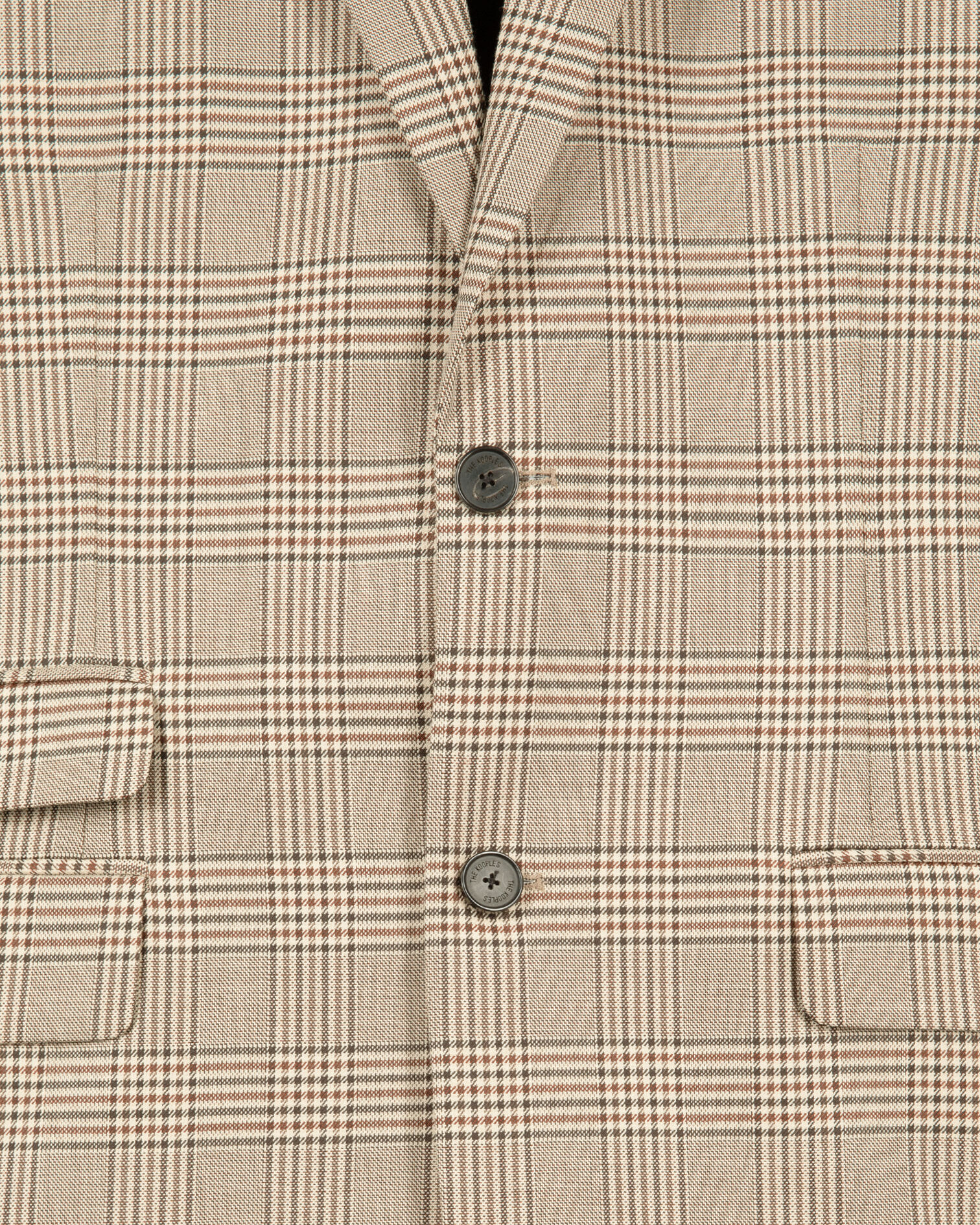 Prince of Wales beige suit jacket, BEIGE-BROWN, hi-res image number null