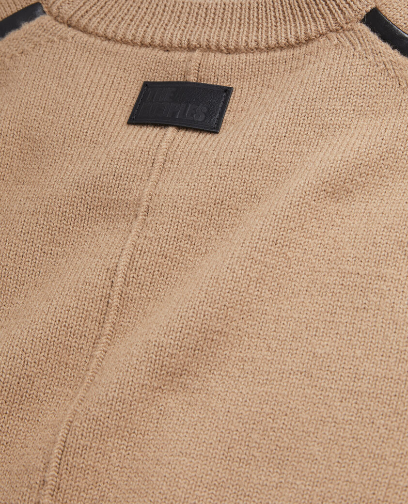 The Kooples HOMME BROWN-BEIGE pull marron en laine