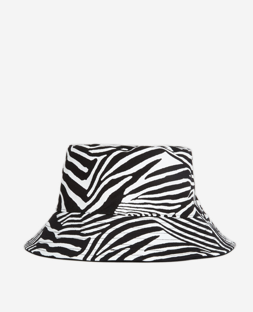 The Kooples M BLACK WHITE reversible zebra-print bucket hat