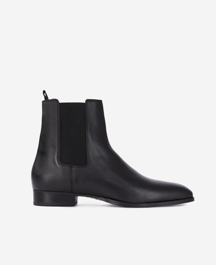 black leather chelsea boots