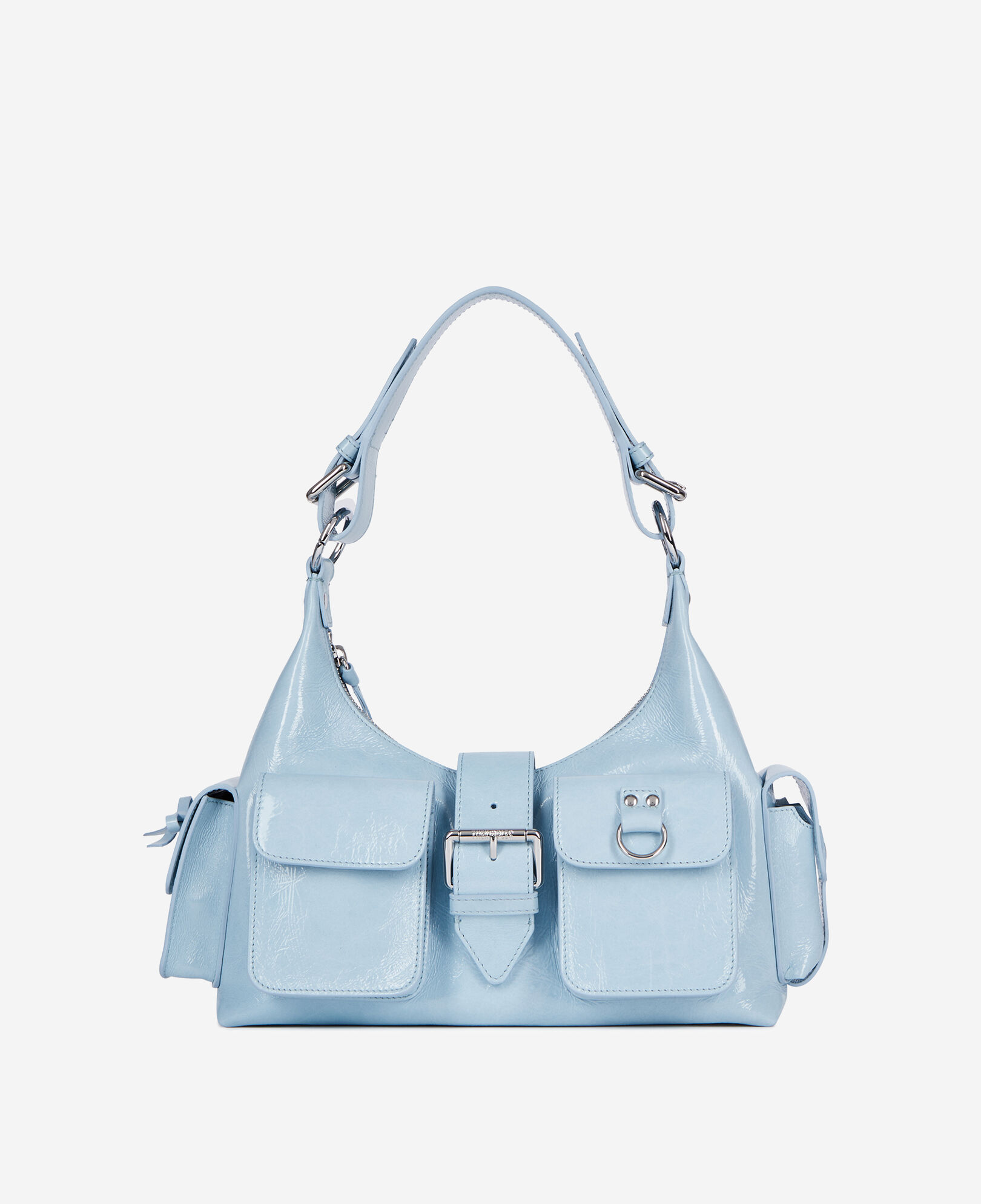 The Kooples DAMEN LIGHT BLUE hellblaue amelia tasche aus leder