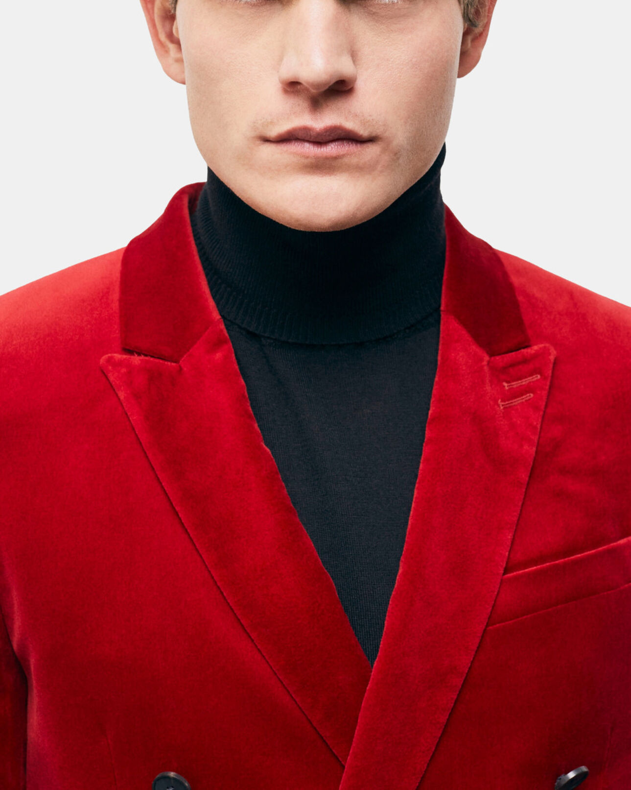 The Kooples MEN RED red double-breasted suit vest